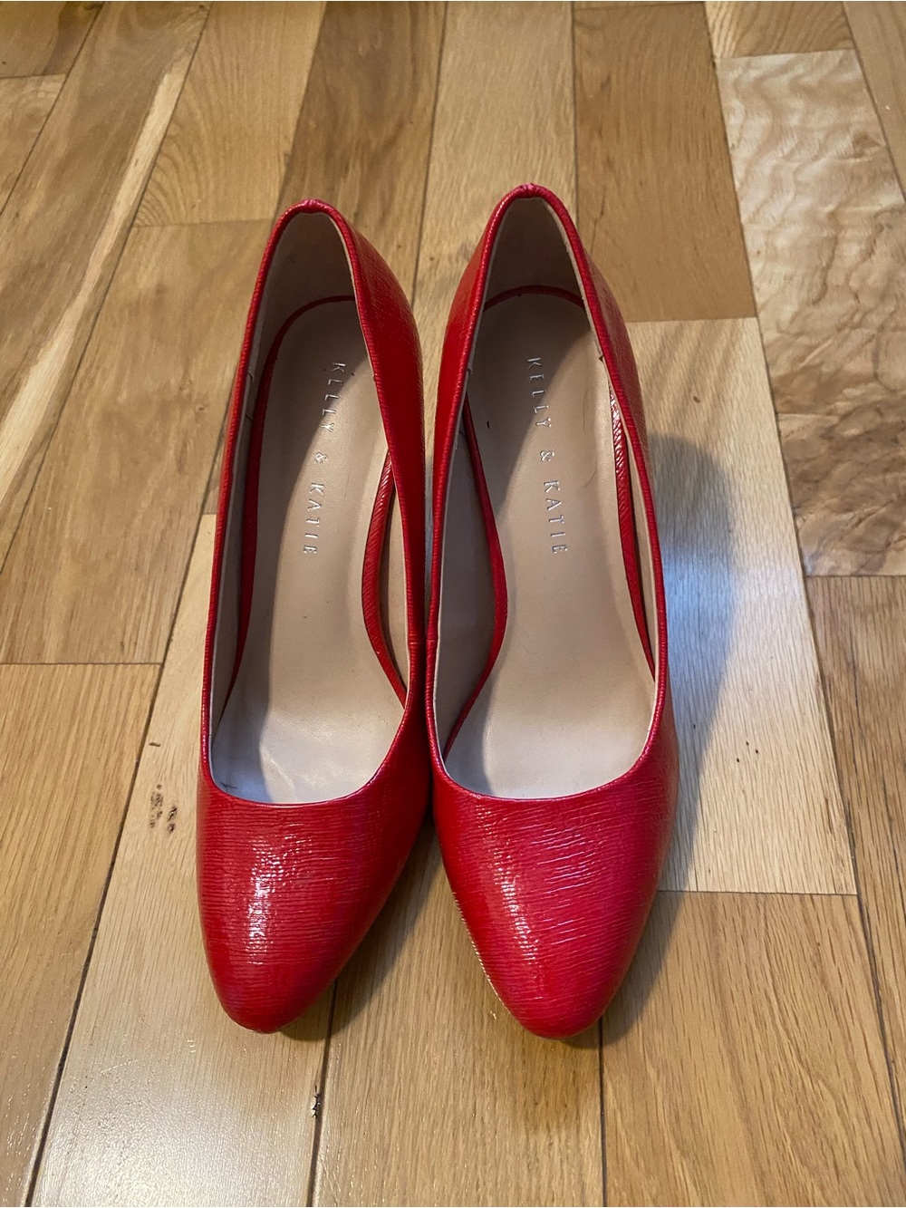 Kelly & Katie Vibrant Red Pointed-Toe Pumps